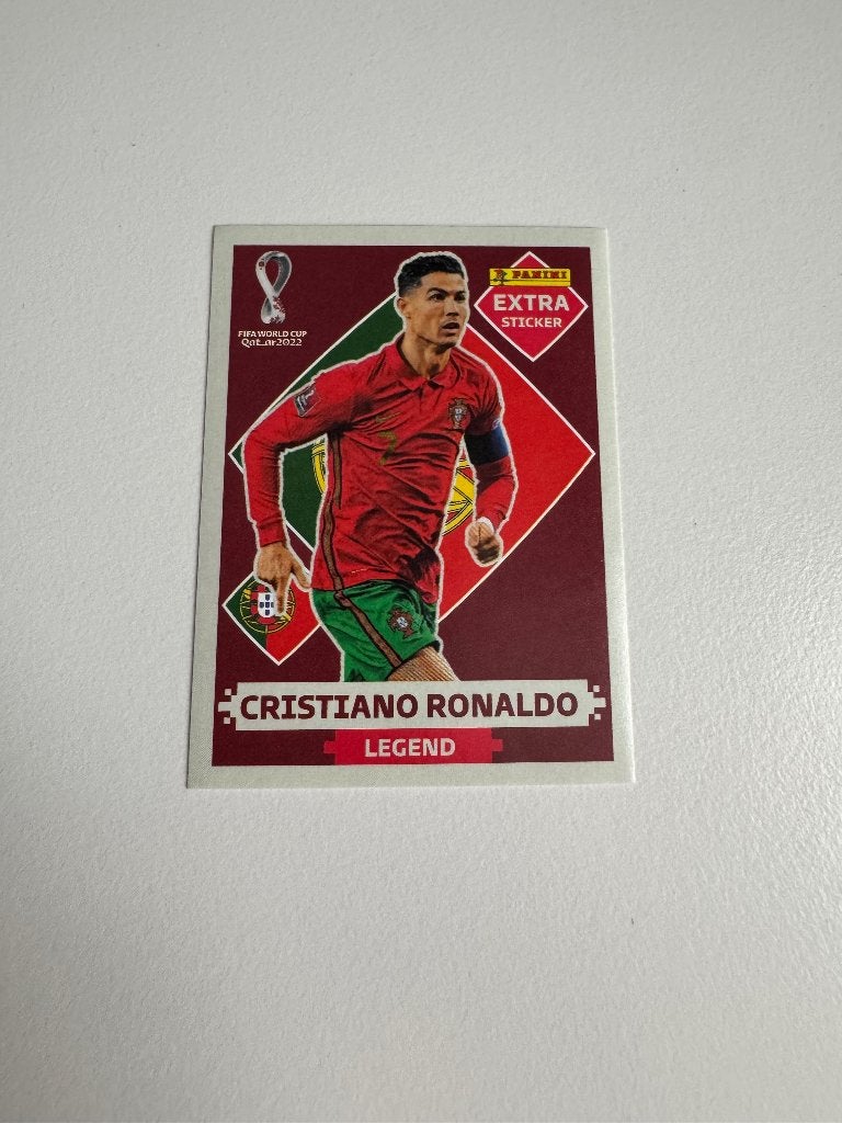 Te koop: Panini wk 2022 Extra sticker C. Ronaldo, Verzenden, Zo goed als nieuw, Buitenlandse clubs, Poster, Plaatje of Sticker