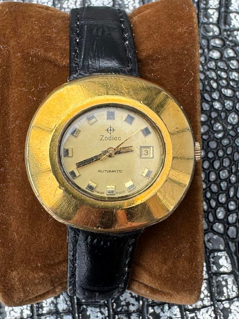 Vintage Zodiac Automatic Dames Horloge Top, Ophalen of Verzenden, Gebruikt