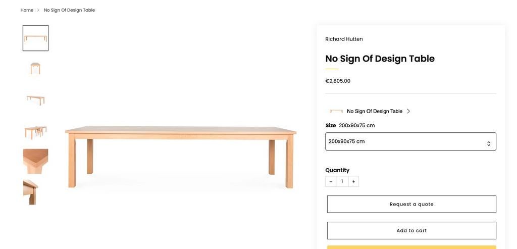 Richard Hutten - No sign of Design Tafel 200x80 cm, Huis en Inrichting, Ophalen, Gebruikt, 200 cm of meer, 50 tot 100 cm