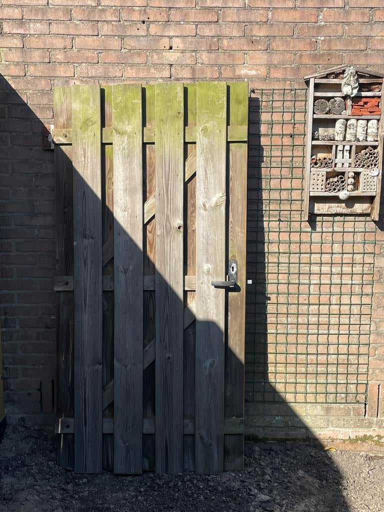 Houten tuindeur met slot en sleutels 180 x 90, Ophalen, Met poort, Gebruikt, Tuinhek