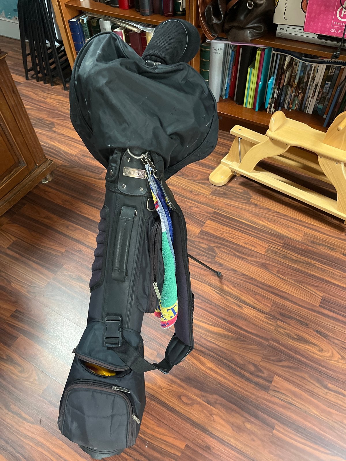 Complete golfset met tas en diverse clubs, Ophalen, Gebruikt, Set, Overige merken