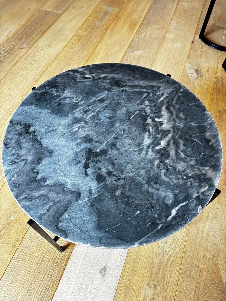 ronde salontafel met marmeren blad, Ophalen, Gebruikt, Rond, 50 tot 100 cm
