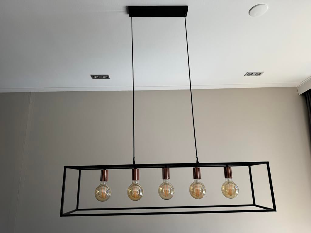 LED dimbare hanglamp, Huis en Inrichting, Lampen | Hanglampen, Ophalen, Zo goed als nieuw, Industrieel, Metaal