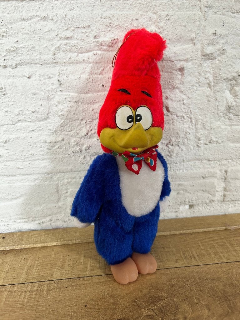 knuffel woody woodpecker knuffel vintage, Gebruikt, Overige karakters, Overige typen, Ophalen of Verzenden