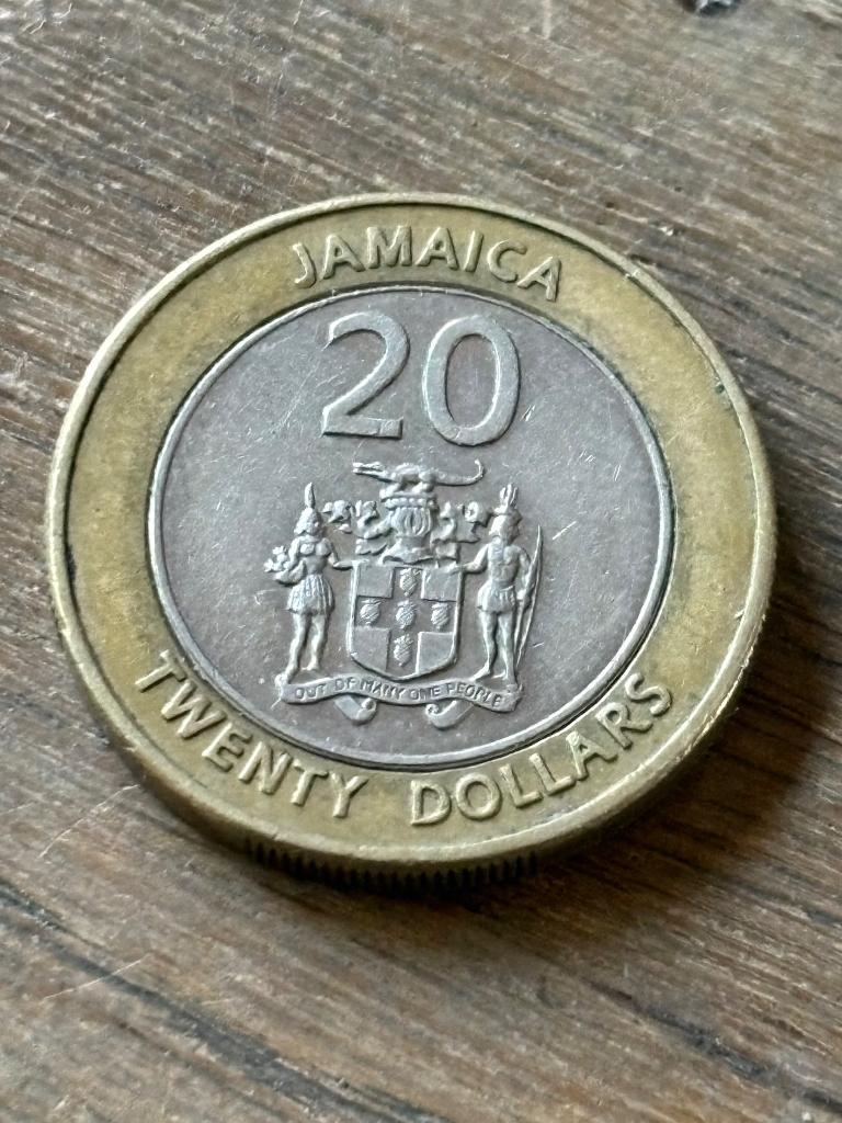 20 Dollars 2000 Jamaica, Ophalen of Verzenden, Zuid-Amerika, Losse munt
