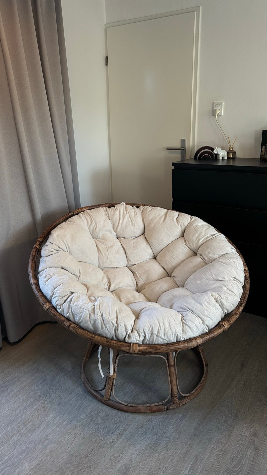 Papasan stoel van Gamma, zo goed als nieuw, Ophalen, Bruin, Riet of Rotan, Zo goed als nieuw