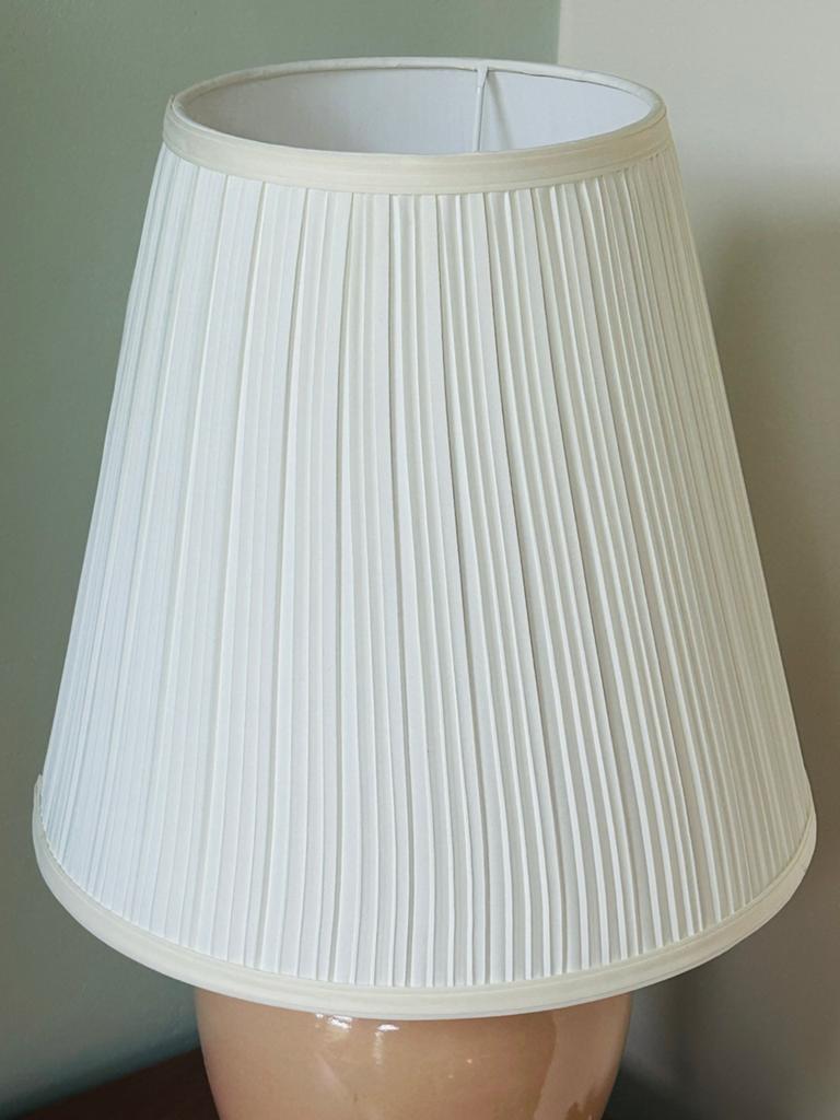 Elegante Plissé Lampenkap - Wit/Crème, Ophalen, 25 tot 50 cm, Wit, Zo goed als nieuw