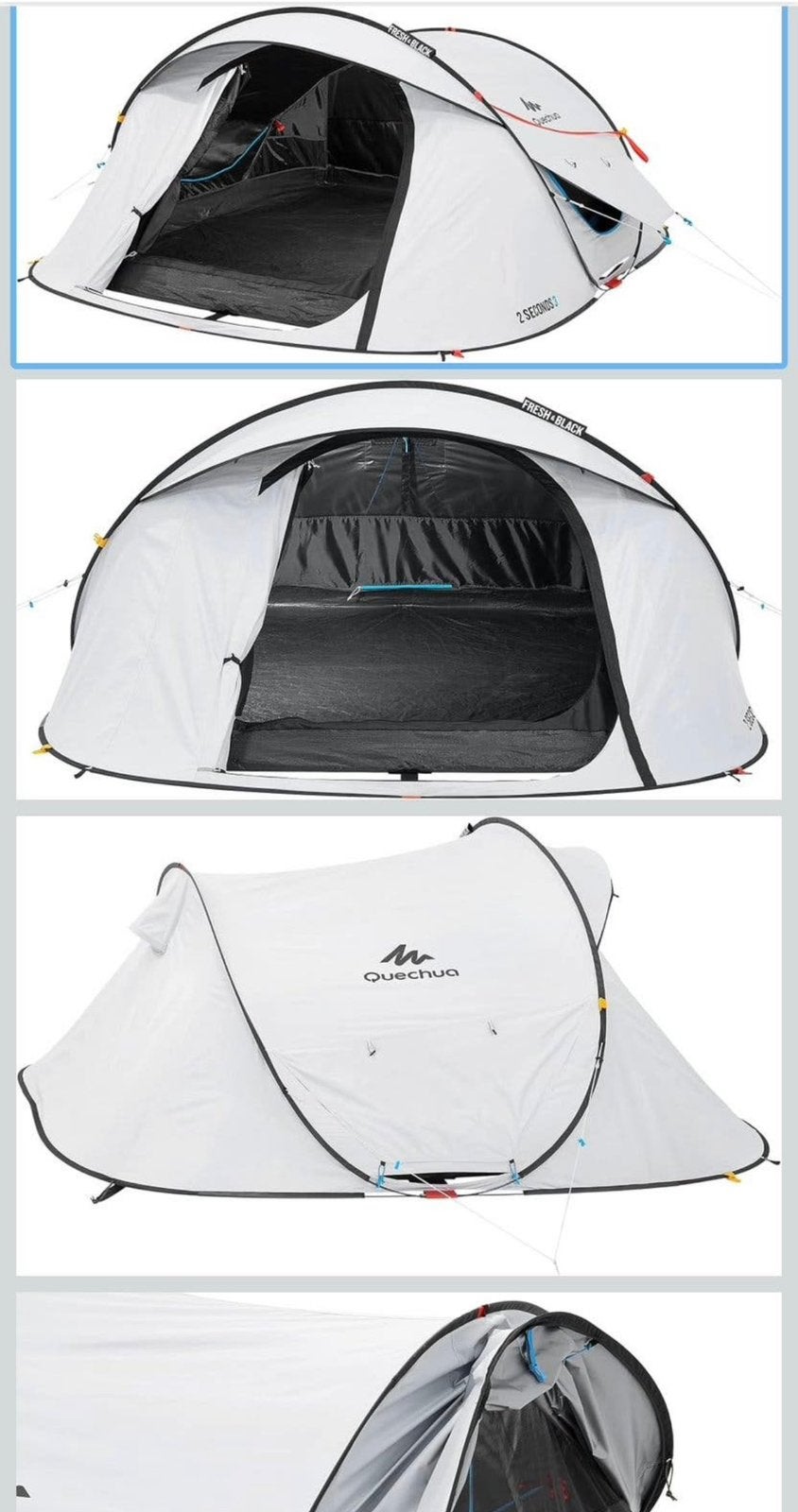 Quechua popup tent fresh and black zie info, Ophalen, Zo goed als nieuw