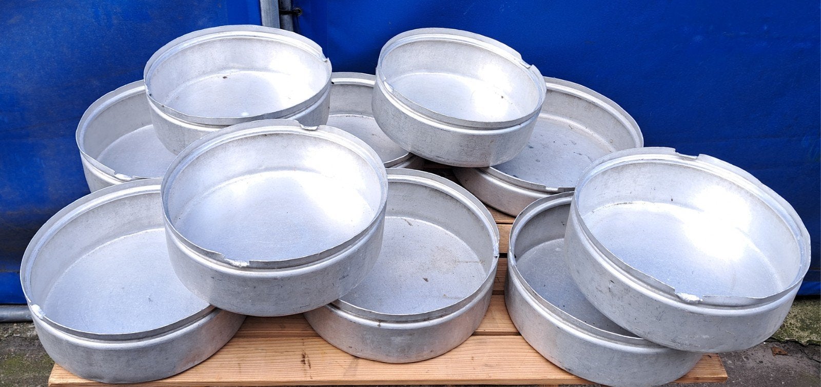 schaal schalen aluminium schalen decoratie, Ophalen of Verzenden