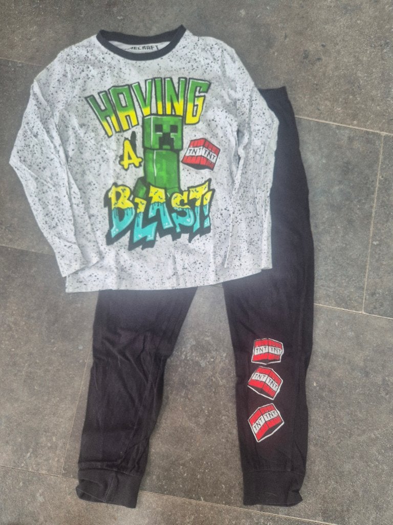 stoere Minecraft pyjama, maat 152, Ophalen of Verzenden, Zo goed als nieuw, Jongen, Nacht- of Onderkleding