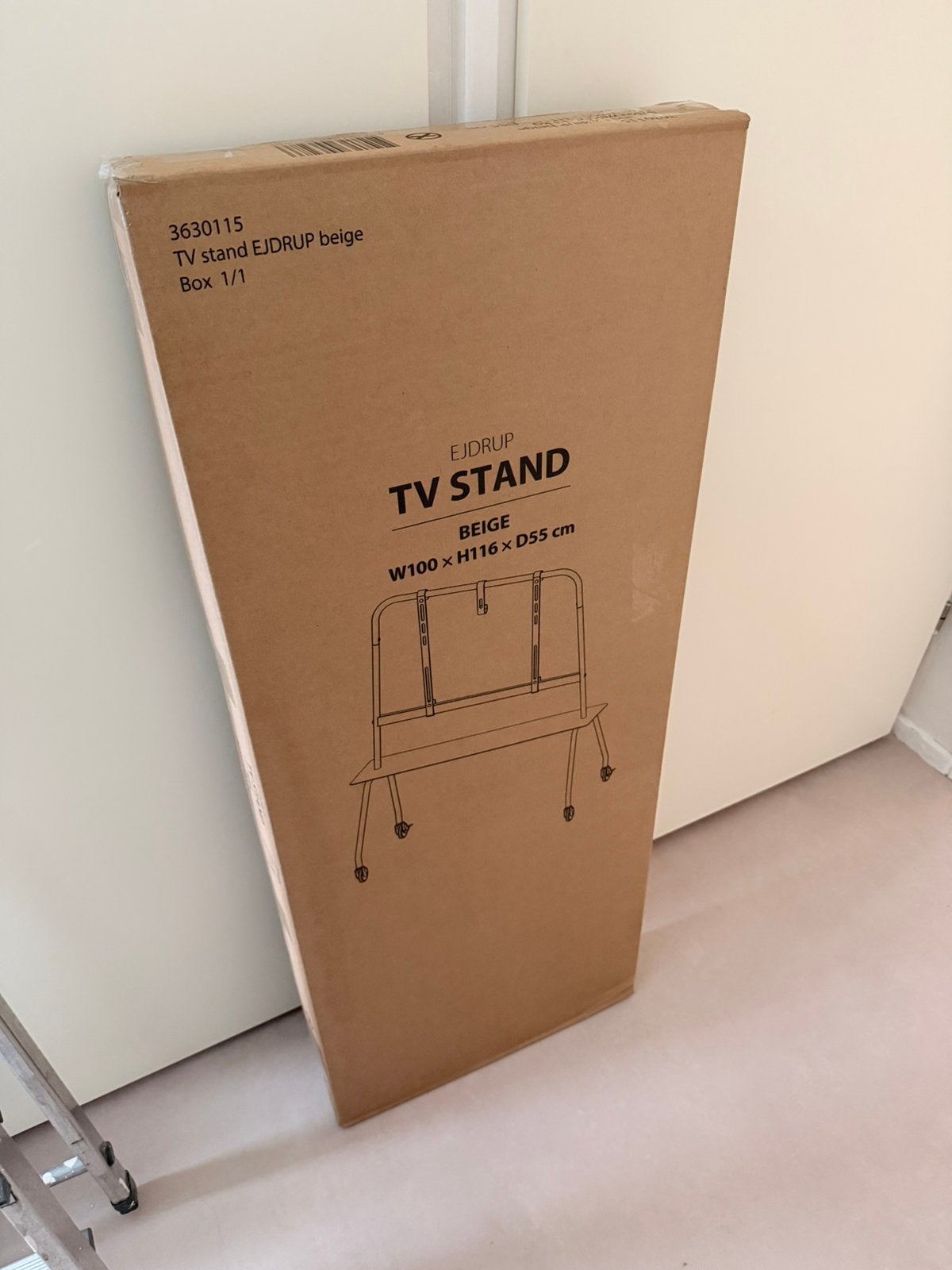 Jysk tv standaard Ejdrup beige, Ophalen, Zo goed als nieuw, 25 tot 50 cm, Minder dan 100 cm