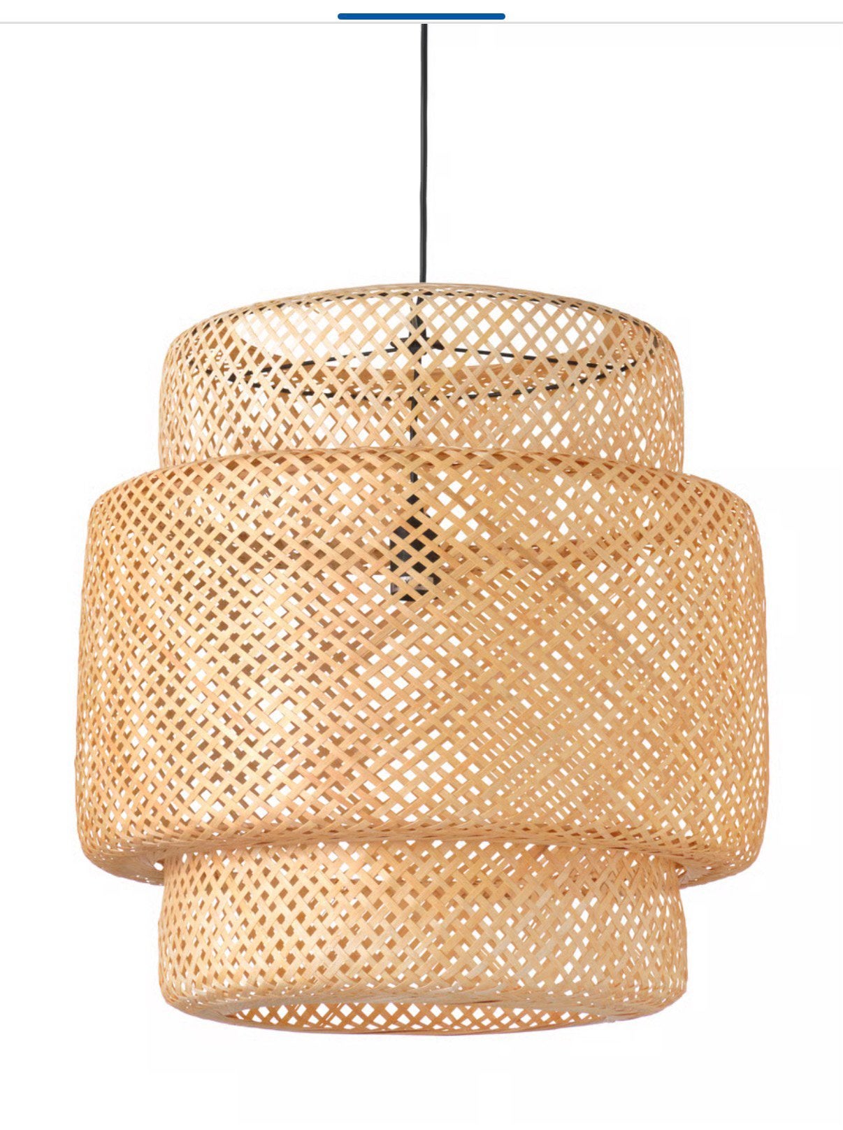 Hanglamp, bamboe 50 cm., Ophalen, Hoed, Jongen of Meisje, Zo goed als nieuw