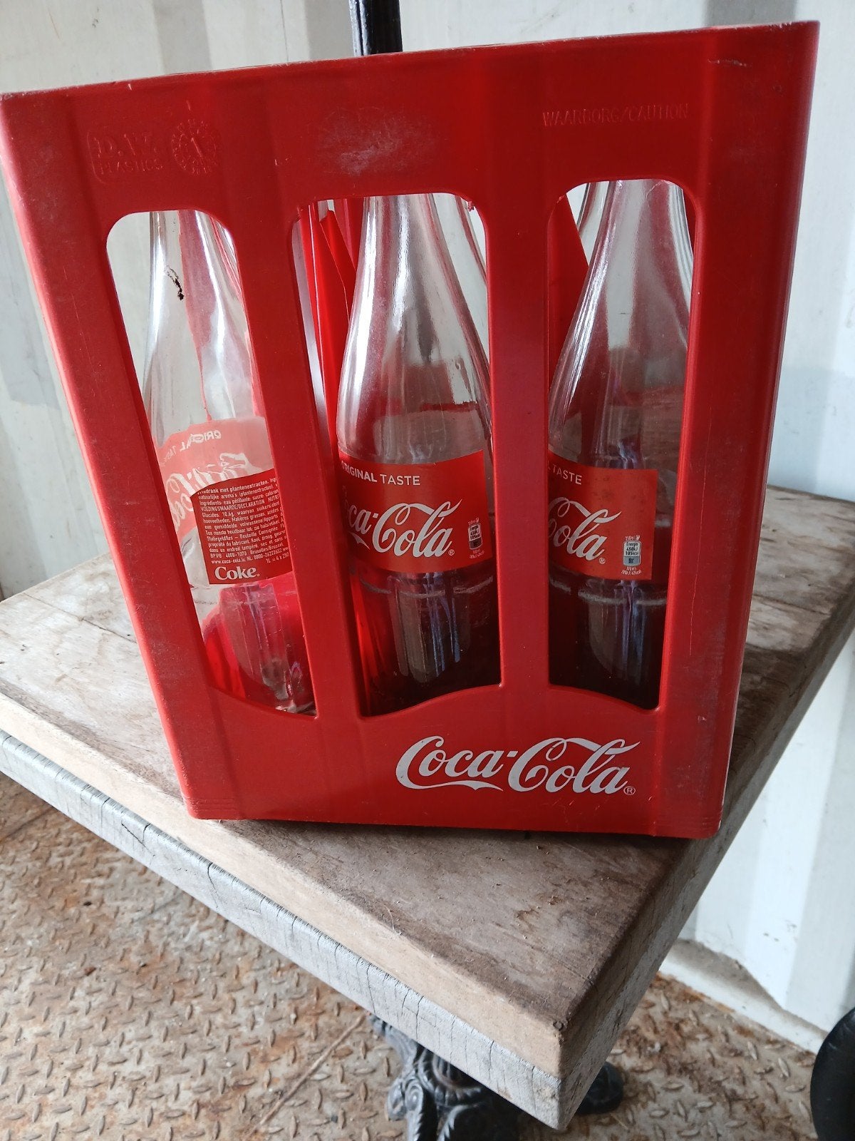 vintage krat met coca cola flessen, Ophalen, Gebruikt