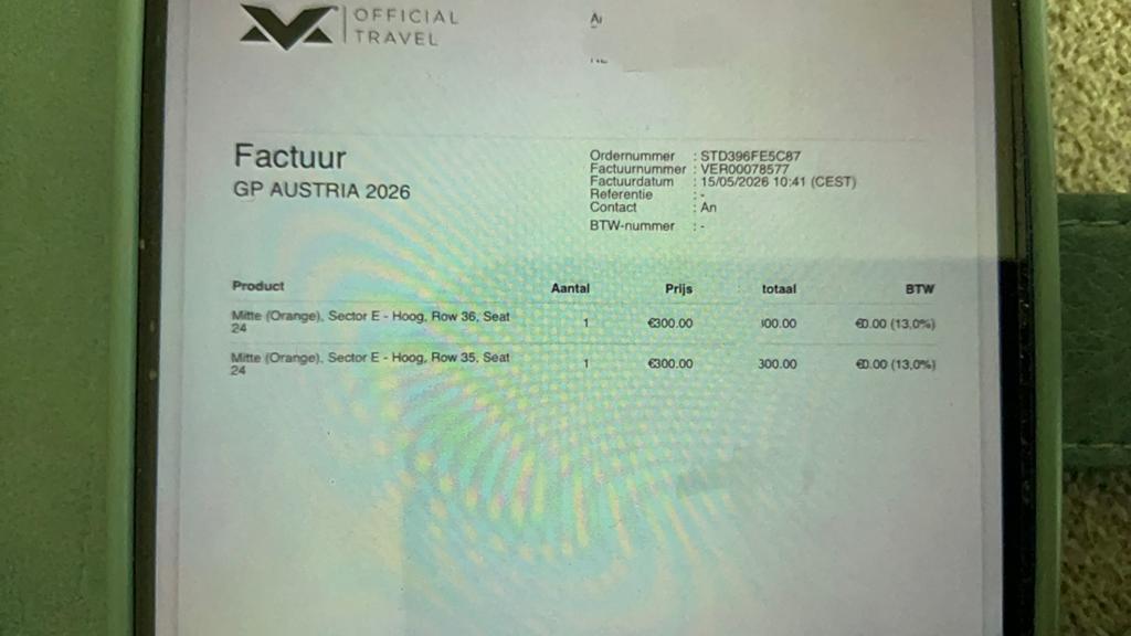 2x Formule 1 weekend tickets, Oostenrijk, Twee personen