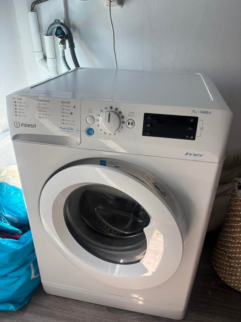Indesit Wasmachine, Ophalen, Gebruikt, Kort programma, 85 tot 90 cm