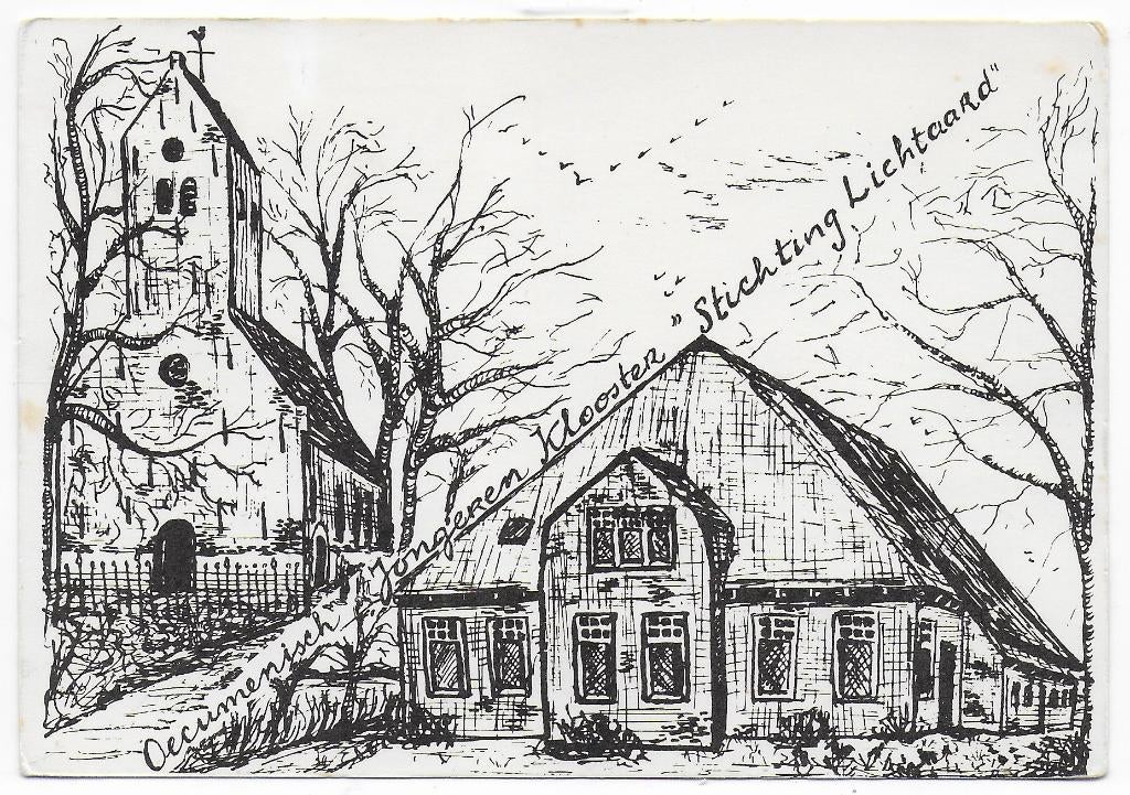 Friesland Stichting Lichtaard   ansichtkaart  (B7874), Verzamelen, Ophalen of Verzenden, 1980 tot heden, Gelopen, Friesland
