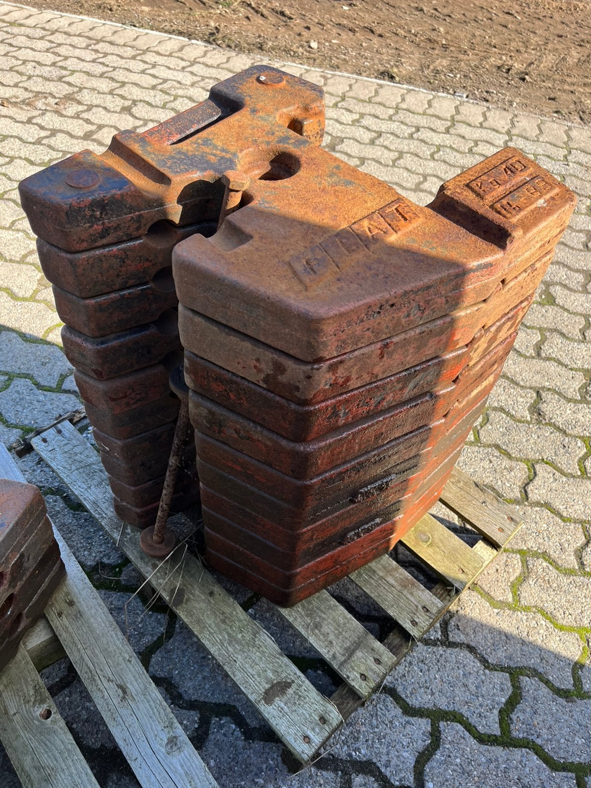 Fiat 40kg gewichten met logo, Ophalen of Verzenden
