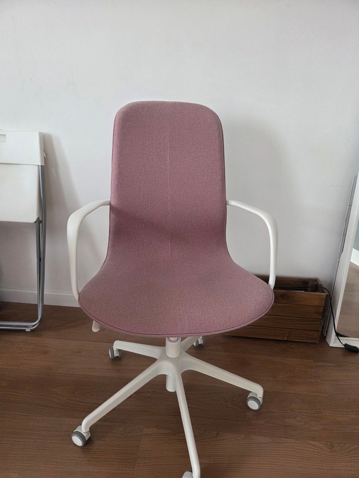IKEA LÅNGFJÄLL Bureaustoel - Roze/Wit, Ophalen, Gebruikt, Roze, Bureaustoel