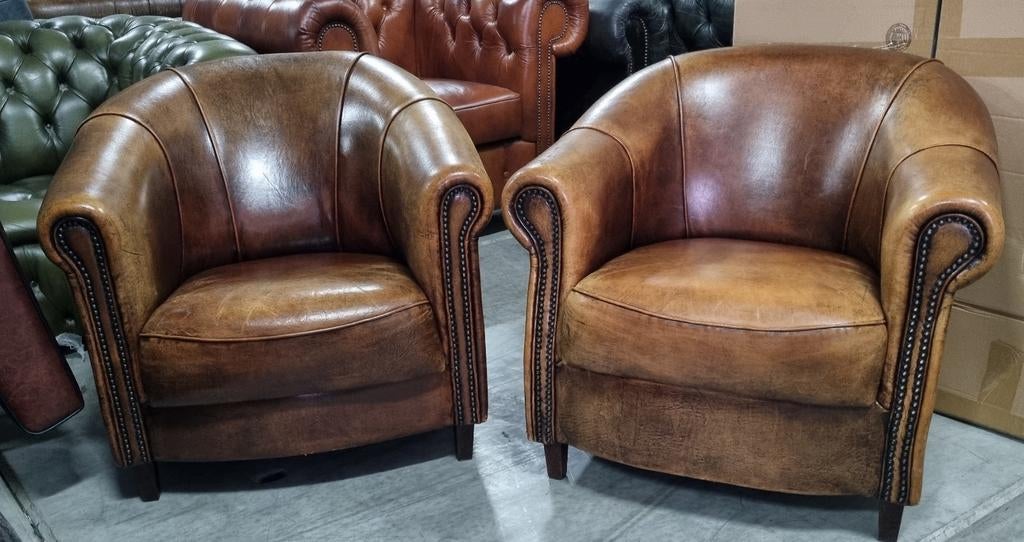 2x Schapenleren Joris fauteuil dames en heren + BEZORGING