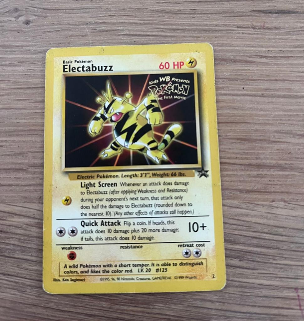 Electabuzz 2 - Promo pokemonkaart- beschadigd, Ophalen of Verzenden, Losse kaart