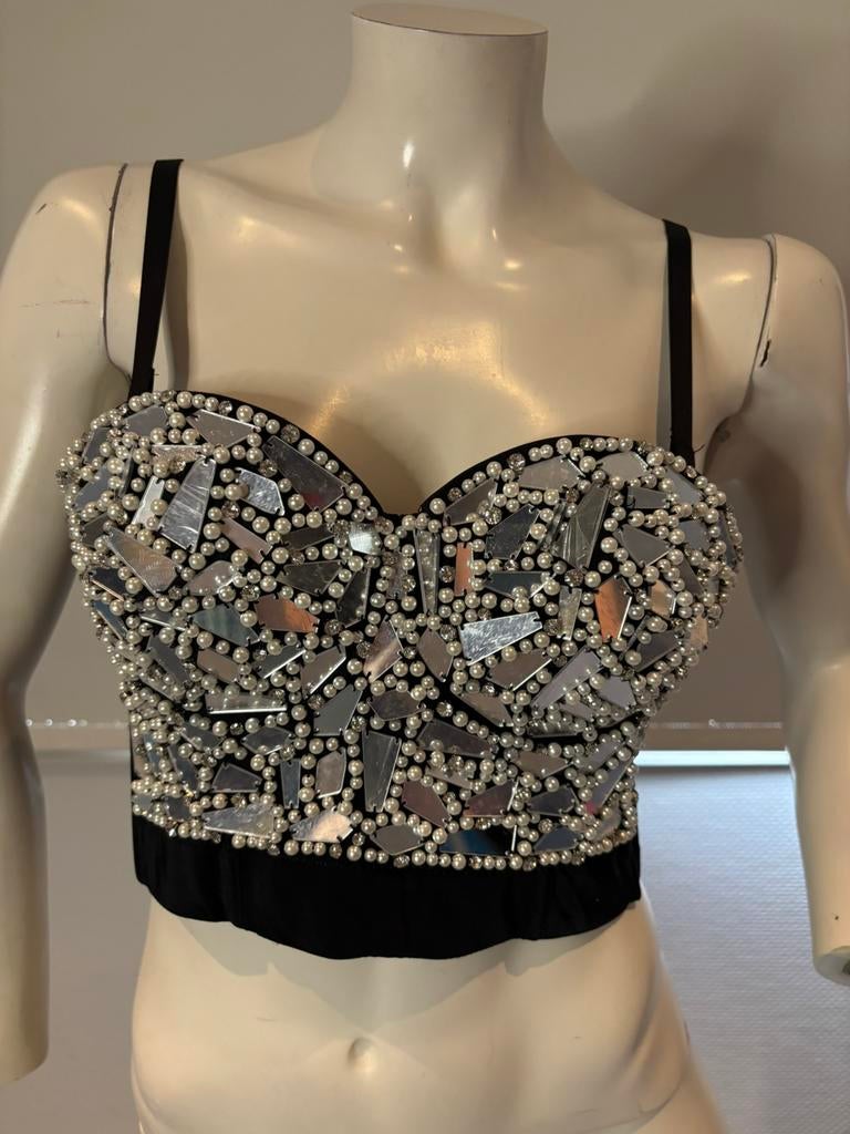 F&P corset top met kralen maat s nieuw, ., Zwart, Ophalen of Verzenden, Zo goed als nieuw