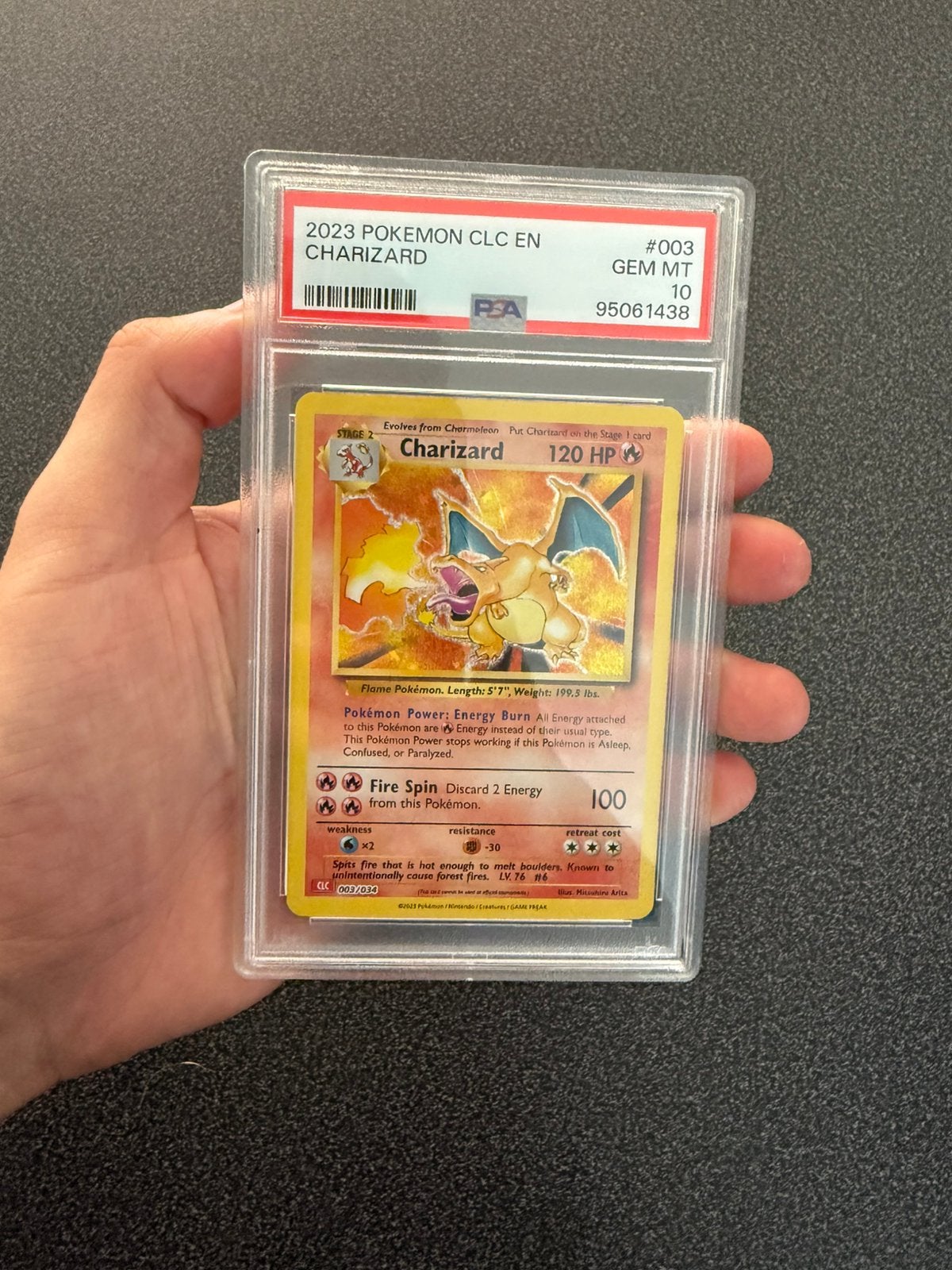 Charizard (CLC 003) Pokémon Game Classic: Charizard PSA 10, Ophalen of Verzenden, Zo goed als nieuw, Losse kaart