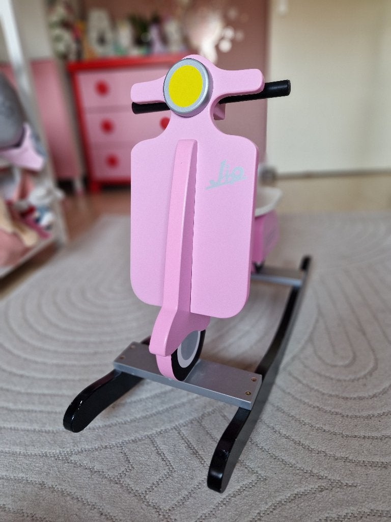Roze Houten hobbel / schommel scooter Jip., Ophalen, Zo goed als nieuw