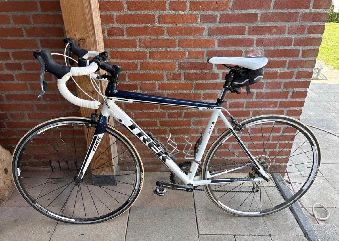 Trek racefiets - Wit/Blauw - Goede staat, 28 inch, Gebruikt, Aluminium, Meer dan 20 versnellingen