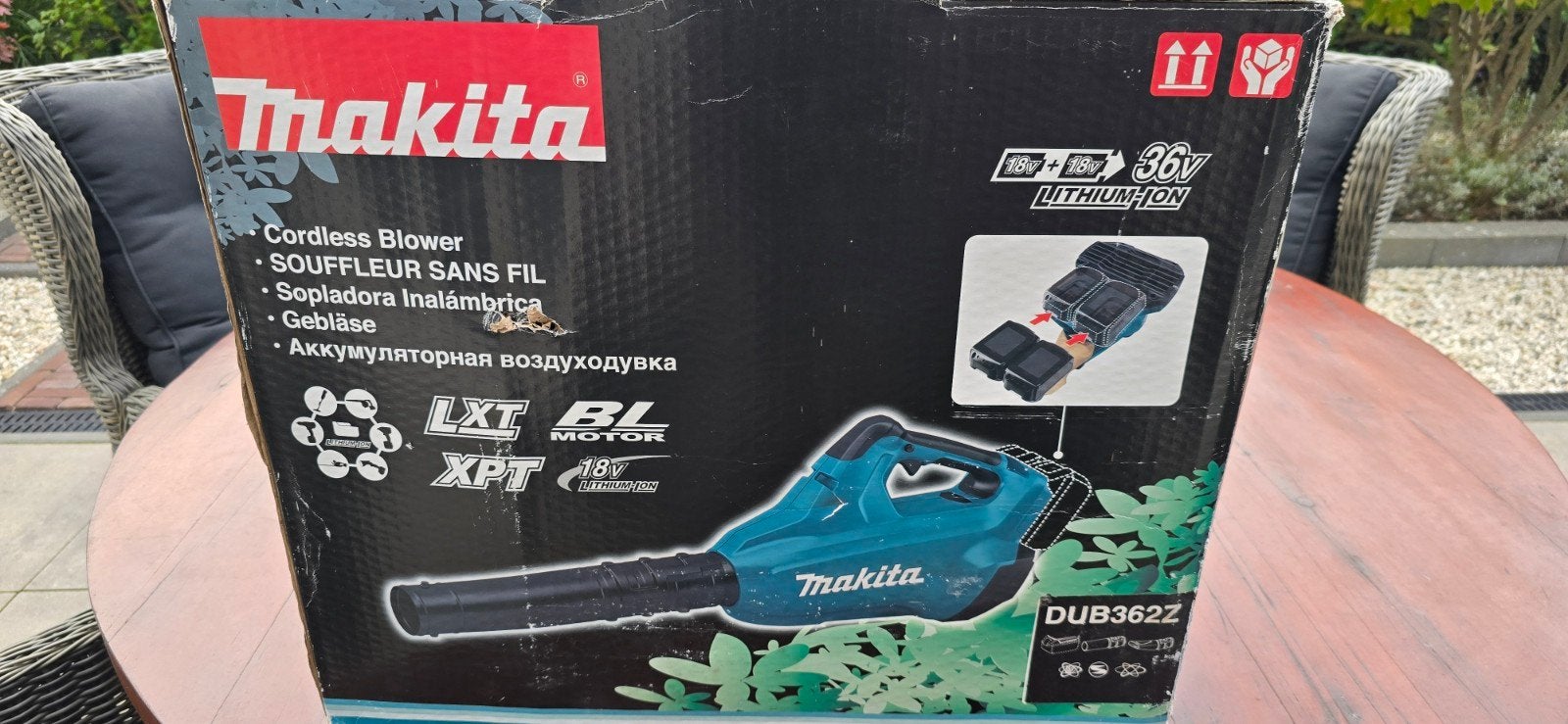 Makita Bladblazer type DUB362z, Ophalen of Verzenden, Gebruikt, Makita