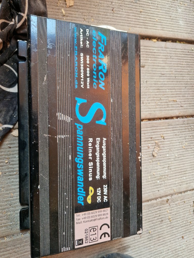 FRARON SWI300W12V Zuivere Sinus Omvormer 300W, Caravans en Kamperen, Ophalen, Gebruikt