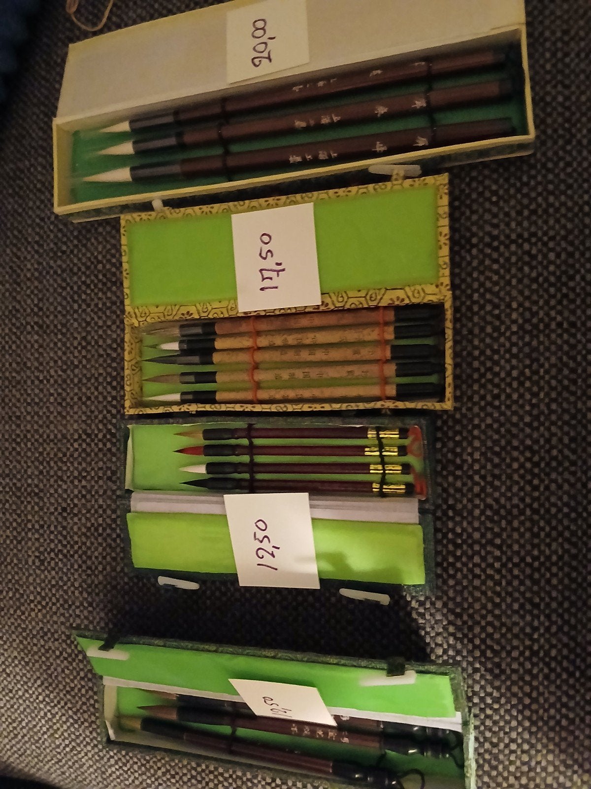 Set van 3- 4- 5 of 6 Chinese Kalligrafie Penselen in Doos, Ophalen of Verzenden, Nieuw, Penseel of Kwast