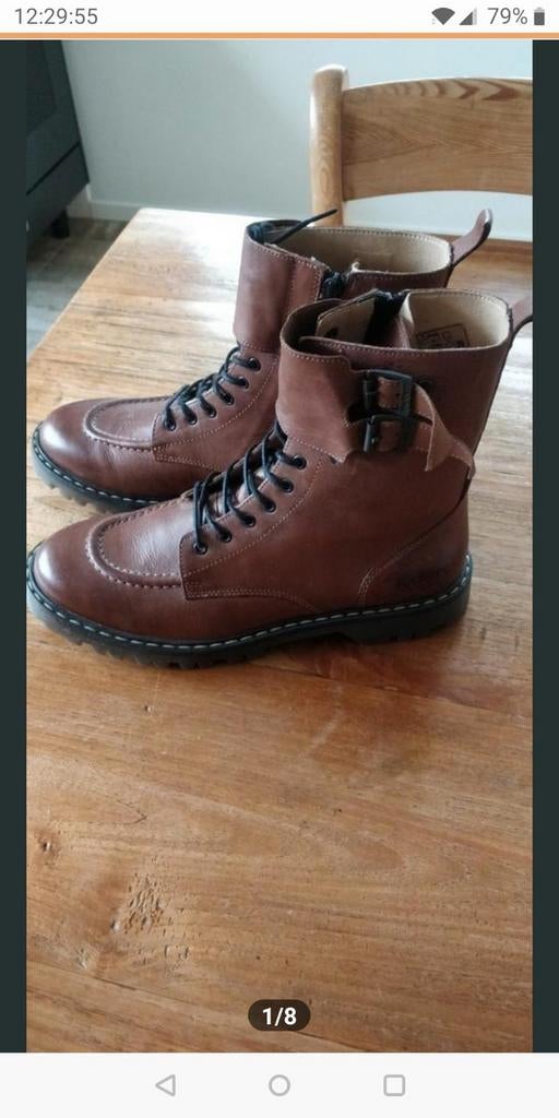 Kickers enkellaars, bruin leer maat 40, Ophalen of Verzenden, Nieuw, Meisje, Laarzen
