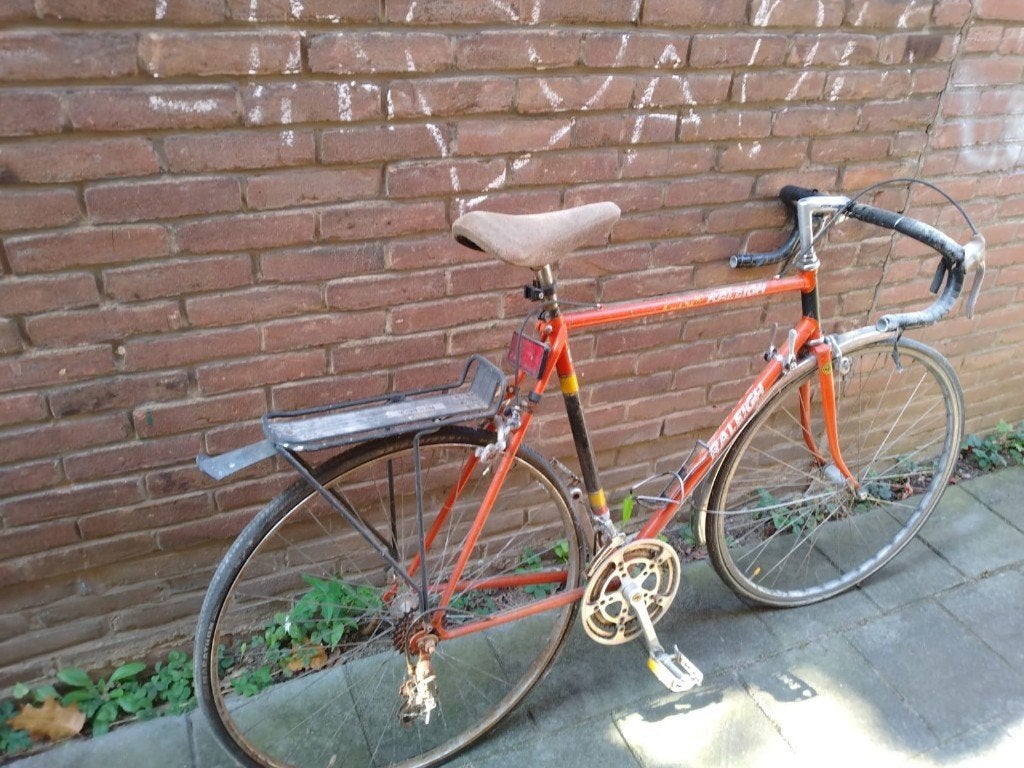 Vintage oranje Raleigh racefiets, Fietsen en Brommers, Minder dan 10 versnellingen, Gebruikt, Staal, 57 tot 61 cm