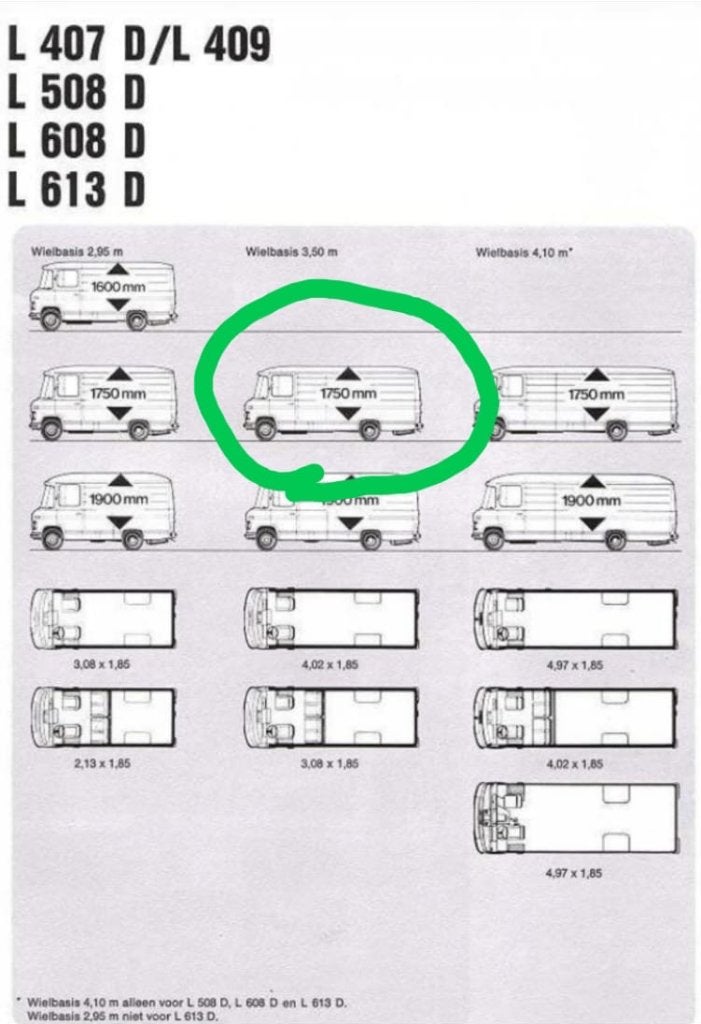 Mercedes 508D 1972 camper casco, B-rijbewijs, belastingvrij, foto 10