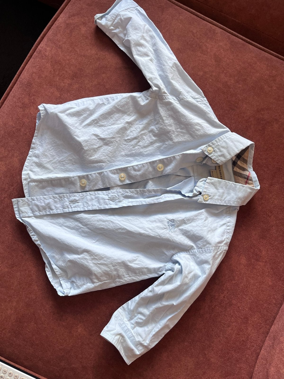 Burberry blouse maat 74, Kinderen en Baby's, Ophalen of Verzenden, Zo goed als nieuw, Jongetje