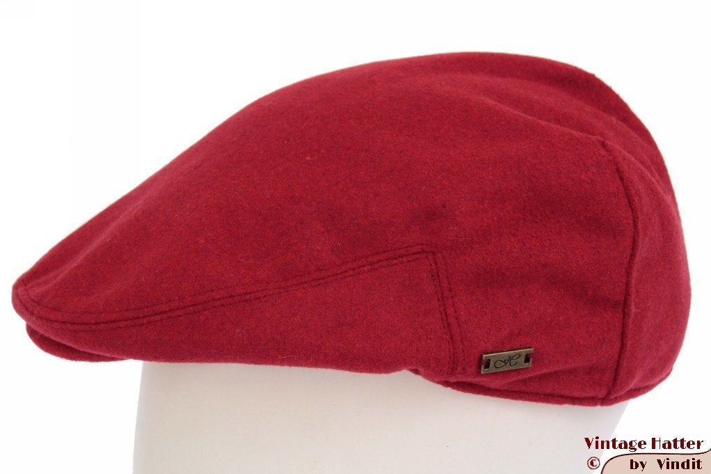 Flatcap Platte pet Hawkins rood wol mix maat 59 Nieuw, Hawkins, Nieuw, Ophalen of Verzenden, Pet