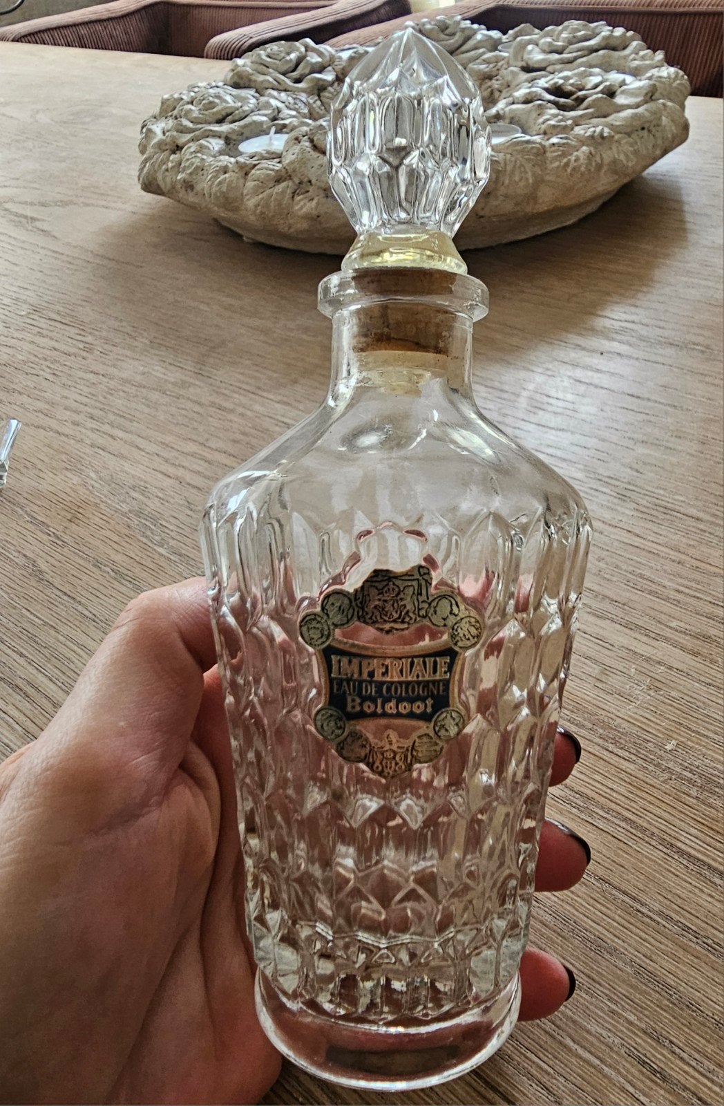 Vintage Imperiale Eau de Cologne Boldoot parfumflesje, Antiek en Kunst, Ophalen
