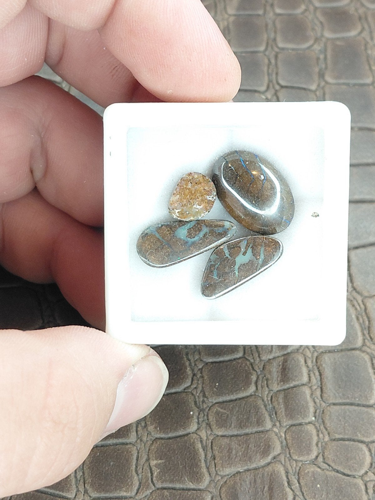 4 kleine hand geslepen boulder opaal edelsmid, Ophalen of Verzenden, Nieuw