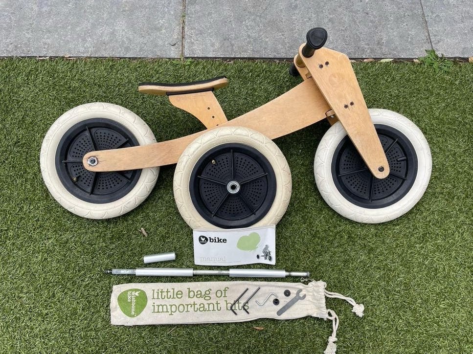 Wishbone Bike 3-in-1 loopfiets - Houten design, Ophalen, Gebruikt, 16 tot 20 inch