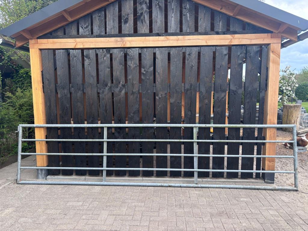 Hekwerk of poort voor weide 4,5 meter breed, Ophalen, Met poort, Gebruikt, Overige typen