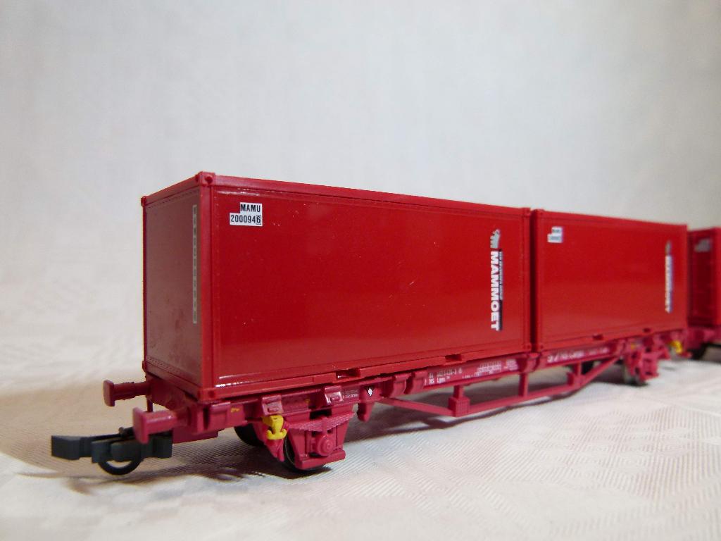 PIKO NS CARGO containerdraagwagen Mamoet containers, Hobby en Vrije tijd, Modeltreinen | H0, Gelijkstroom, NS, Nieuw, Wagon