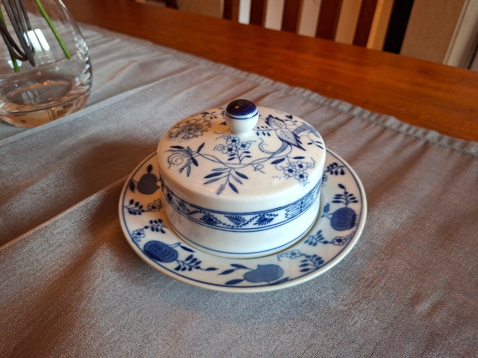 Regout porseleinen botervloot - Zwiebelmuster (blauwe ui), Ophalen of Verzenden