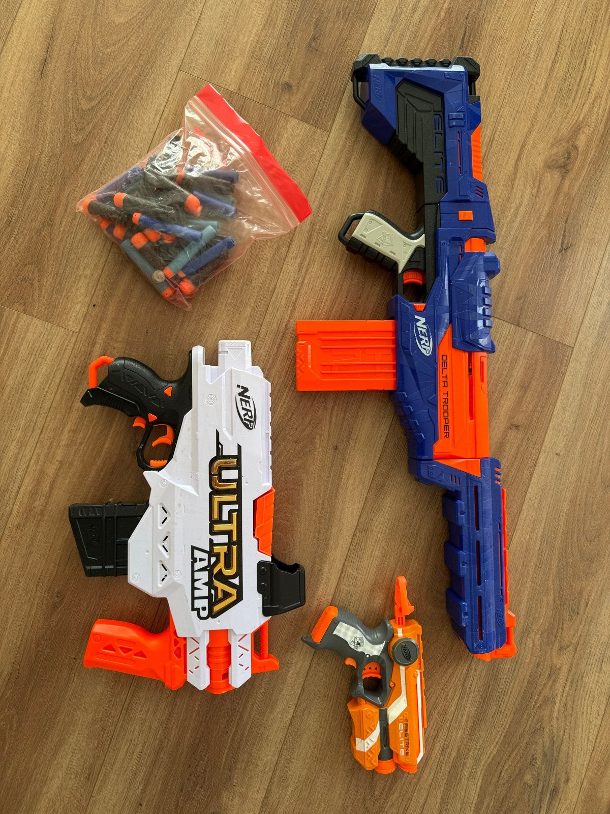 Nerf Blasters Set: Ultra Amp, Delta Trooper & Firestrike, Ophalen of Verzenden, Gebruikt, Jongen of Meisje