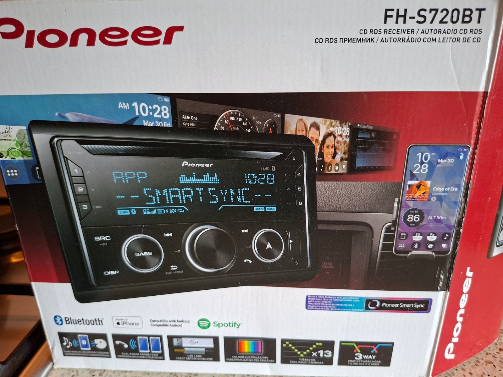 Pioneer FH-S720BT Autoradio met Bluetooth en Smart Sync, Ophalen of Verzenden, Nieuw