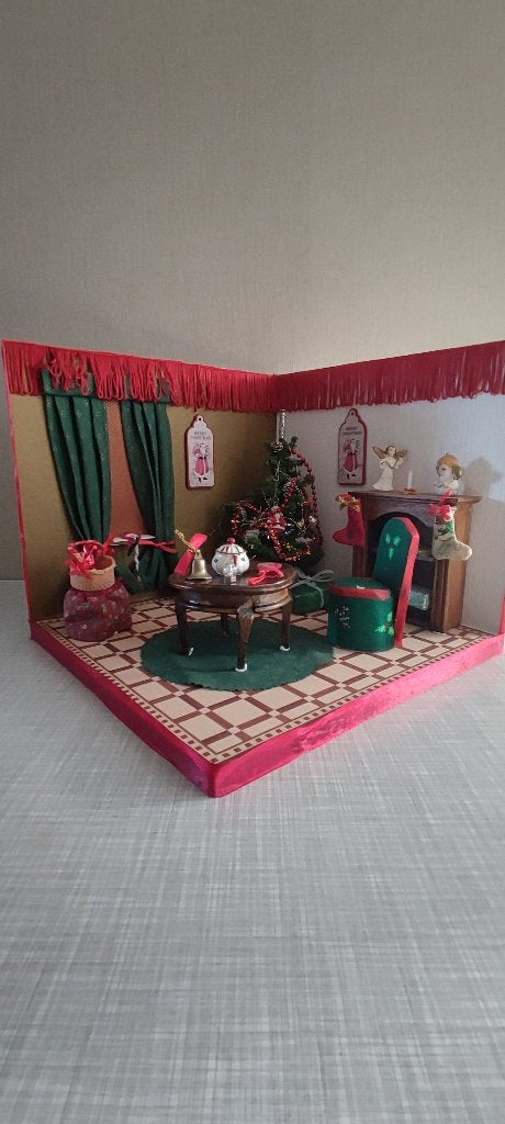 Kerst kamer poppenhuis, Ophalen, Gebruikt, Poppenhuis