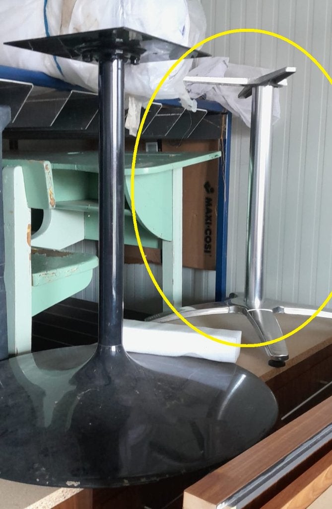 1x onderstel eettafel, restauranttafel, zonder blad, Huis en Inrichting, Tafelonderdelen, Ophalen, Tafelpoot, 50 tot 100 cm, 50 tot 100 cm