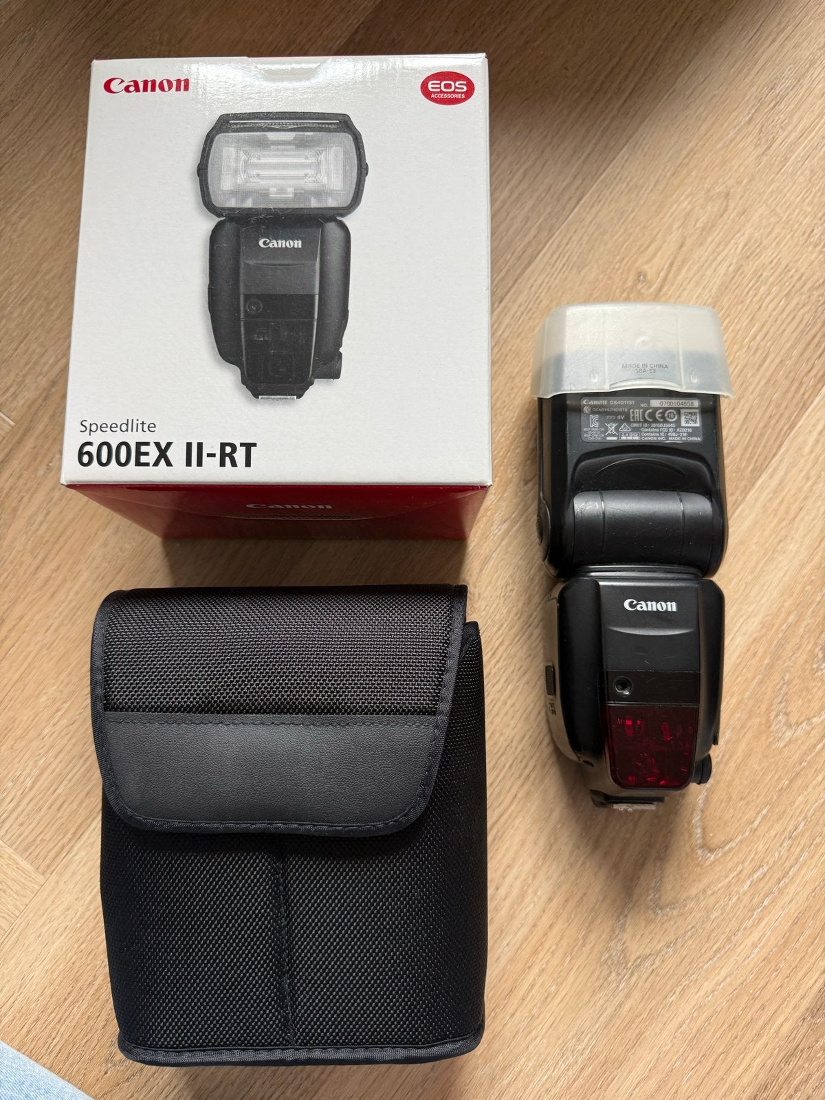 Canon Speedlite 600EX II-RT flitser met diffuser en tas, Audio, Tv en Foto, Fotografie | Flitsers, Diffuser, Canon, Externe flitser