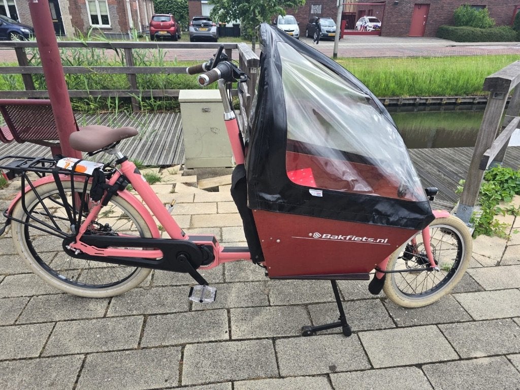 Roze E-Bike Bakfiets nl Short Midden motor  ZGAN, Overige merken, Elektrisch, Ophalen of Verzenden, Zo goed als nieuw