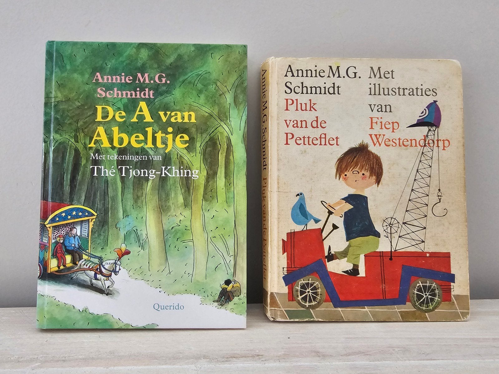 2 boeken Annie M.G. Schmidt Pluk en Abeltje, Ophalen of Verzenden, Zo goed als nieuw, Annie M.G. Schmidt & Fiep Westendorp, Fictie algemeen
