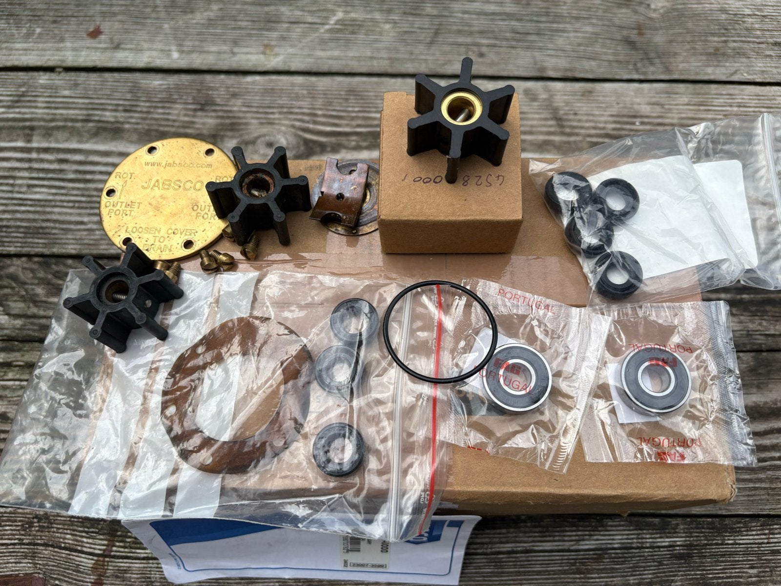 Jabsco pomp onderdelen en revisieset  nieuw voor 4528-0001, Ophalen of Verzenden, Nieuw, Motor en Techniek